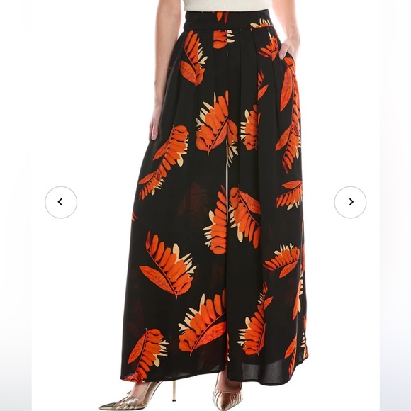 GRACIA WIDE LEG PATTERN PANTS - BNWT! - Picture 1 of 6